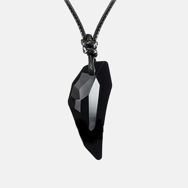 Svart halsband med silverfärgade snäckskal